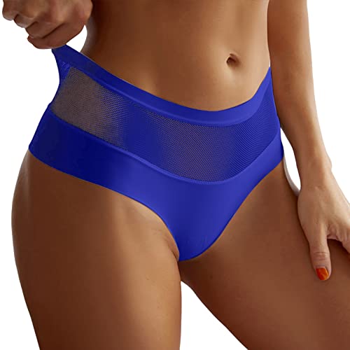 Slips Damen, Erotisch High Waist Curvy String Tanga Slip Offener Schritt Spitze Sexy Lingerie Unterwäsche Höschen Atmungsaktiv Niedrige Taille Panty Dessous von DondPO