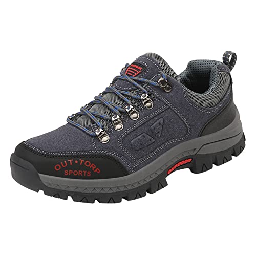 Wanderschuhe Damen, Leicht Wasserdicht Unisex Bergschuhe Barfußschuhe Dämpfung rutschfeste Ultralight Sportschuhe Kletterschuhe Atmungsaktive Breite Abriebfest Outdoorschuhe Trekkingschuhe von DondPO