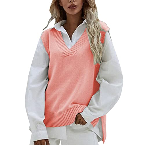 Weste Ohne Ärmel Damen Warm Ärmellos Herbst Pullunder Strickpullover Weich Winter V Ausschnitt Sweater Vest Pullover Vest Pullover Baumwolle Lose Strickweste Strickpullunder Weste Ohne Ärmel Damen Warm Ärmellos Herbst Pullunder Strickpullover Weich Winter V Ausschnitt Sweater Vest Pullover Vest Pullover Baumwolle Lose Strickweste Strickpullunder von DondPO