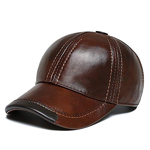 DongBao Leder Baseball Cap Basecap Herren Baseballmütze Kappe Hute,Liberty Ledercap von DongBao