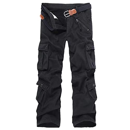 DongBao Warme Kampfhose, mit Fleece gefütterte Cargohose für Herren, Arbeitshose, mit Multi Taschen, Taktische Hose für Herbst und Winter von DongBao