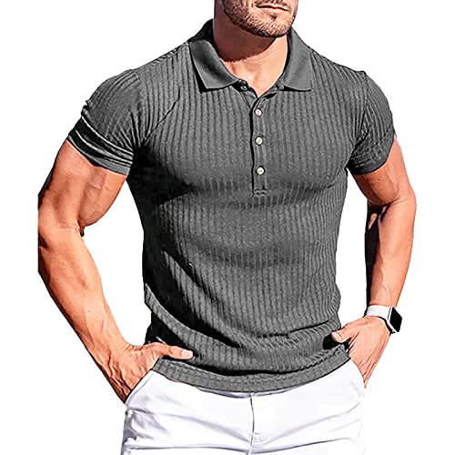 Gym Herren Fitness Kurzarm Shirt Slim Fit Männer Bodybuilder Trainingsshirt T-Shirt Sportshirt - Laufshirt Bekleidung von DongBao
