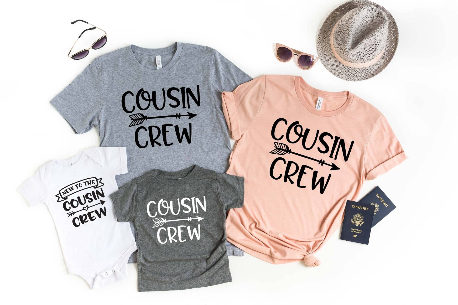 Cousin Crew T-Shirt, Passende Shirts, Familien Geschenke, Shirt, Strand Urlaub T-Shirt von DonkeyMonkeyDesign