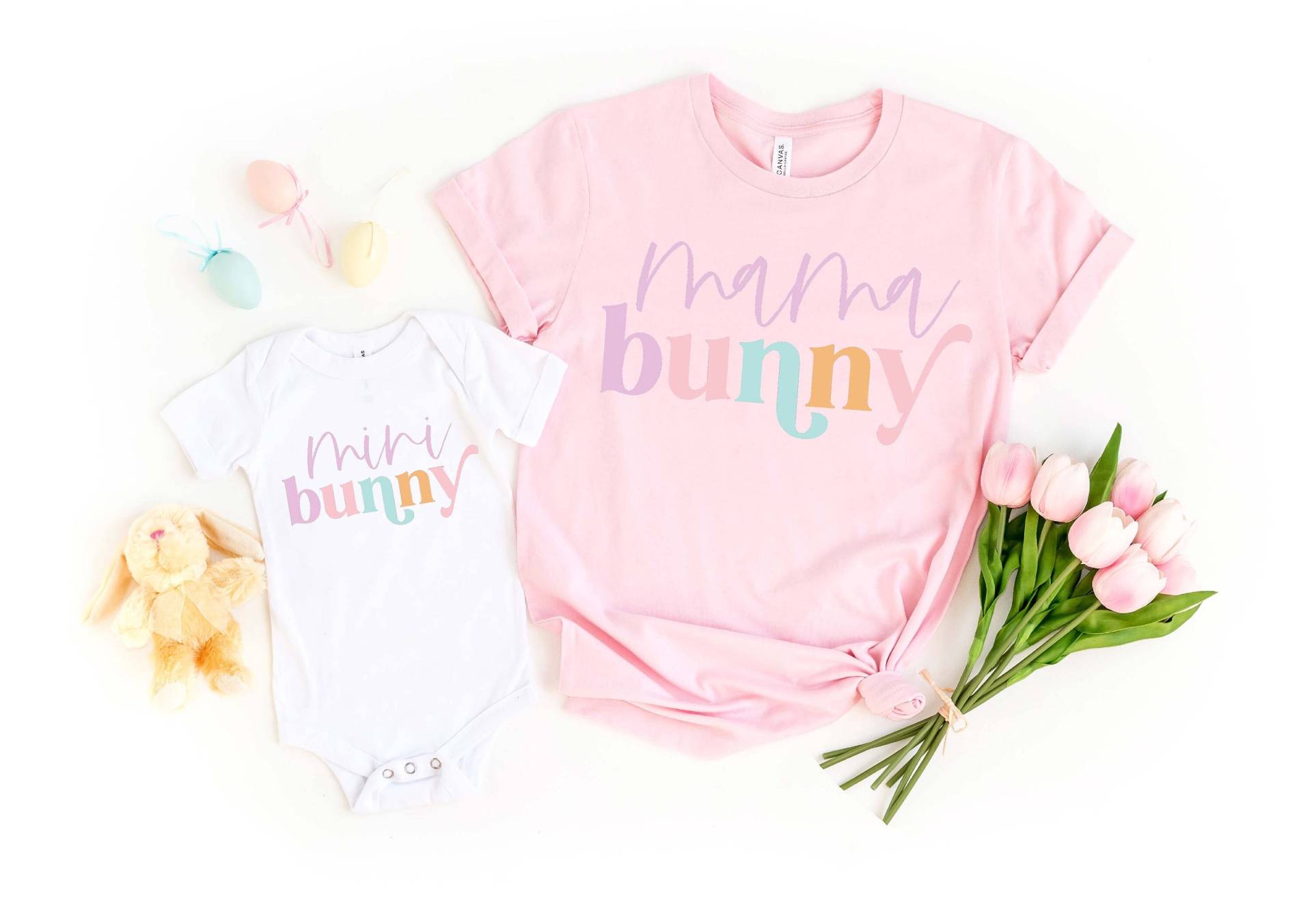 Mama Bunny Shirt, Mini Mini Ostershirt, Und Ich Passendes Outfit, Ostern Kleinkind Shirt von DonkeyMonkeyDesign