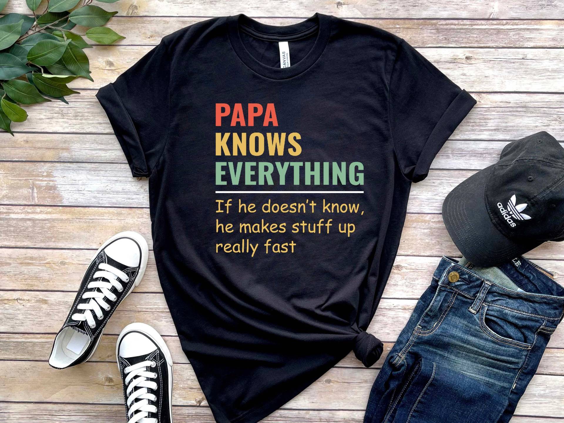 Papa Weiß Alles-Shirt, Papa-Shirt, Vatertagsgeschenk, Geburtstagsgeschenk Für Papa, Geschenk Lustiges Lustiger von DonkeyMonkeyDesign