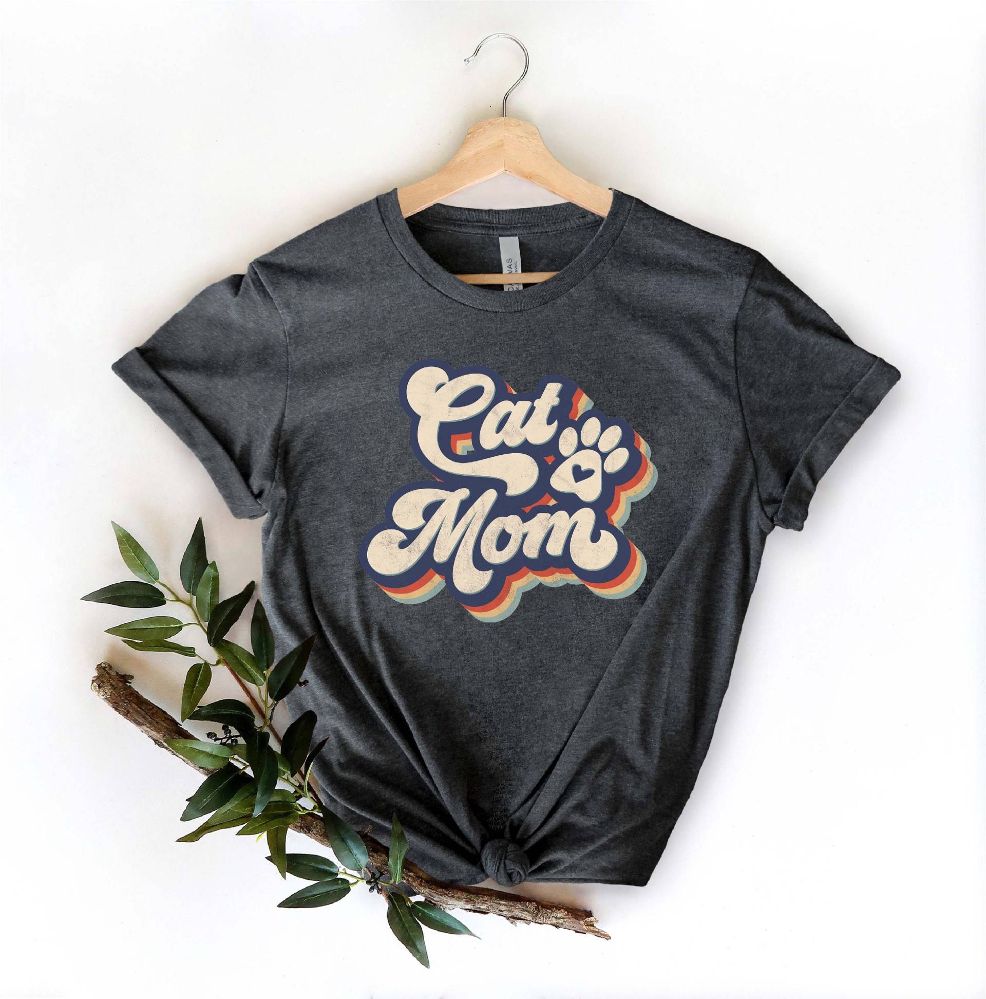 Retro Katzen Mama Shirt, Geschenk, Tshirt, Liebhaber Geschenk Für Mama, Leben Shirt von DonkeyMonkeyDesign