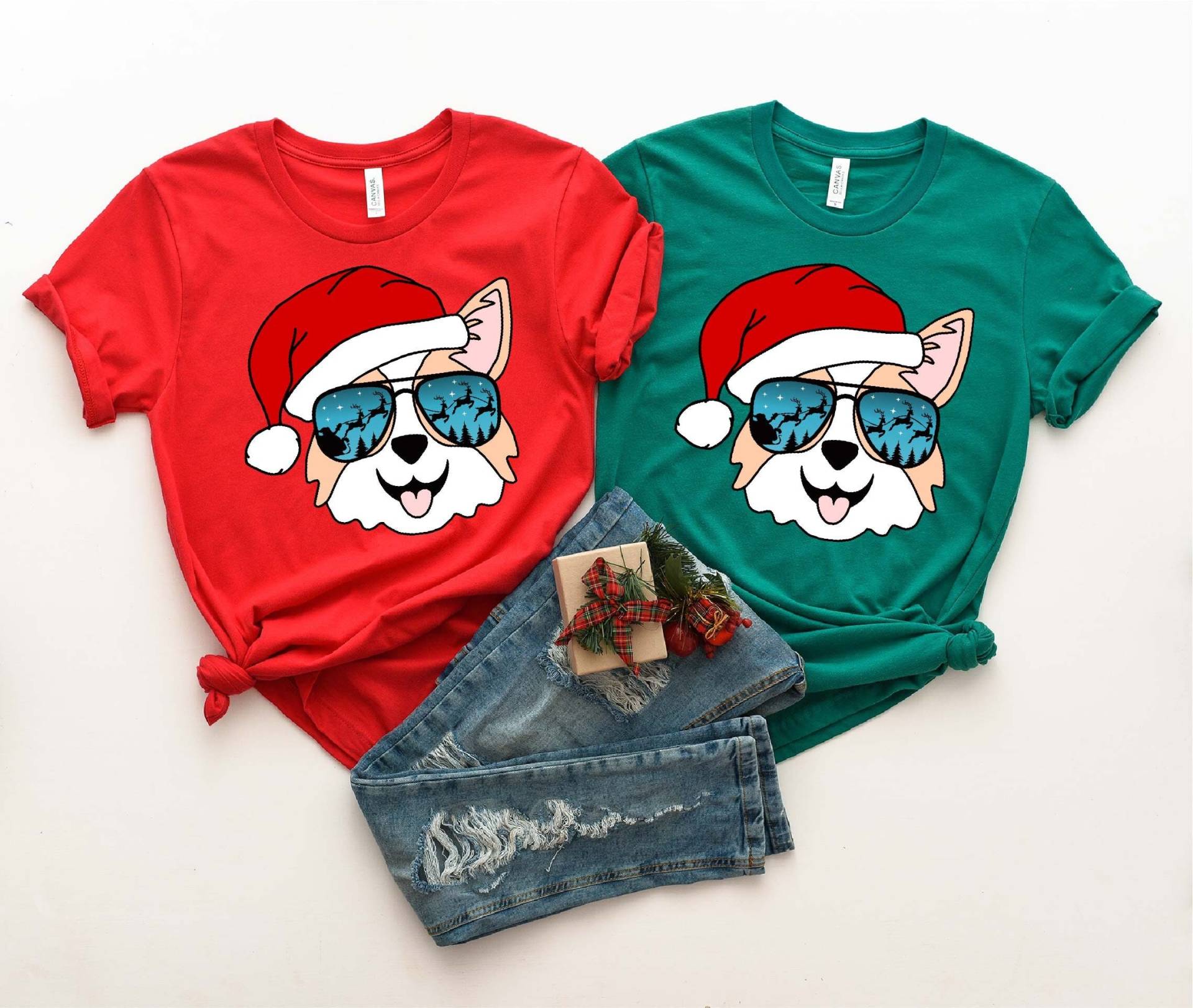 Weihnachts-Corgis-Shirt, Süßes Corgis-Shirt, Corgis-Mama-Shirt, Haustierbesitzer-Geschenk, Corgis-Liebhaber-T-Shirt, Corgis-Liebhaber-Geschenk von DonkeyMonkeyDesign