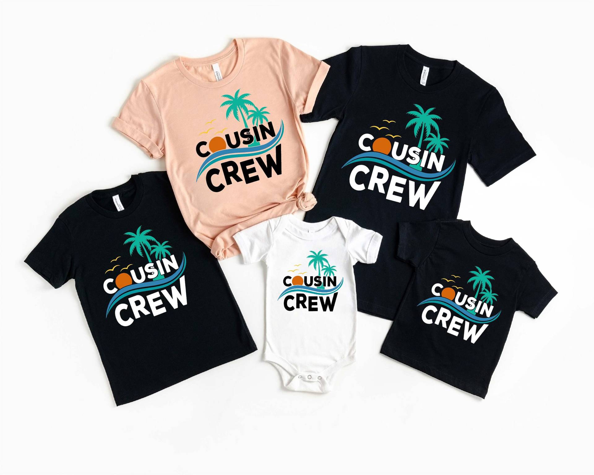 strand Cousin Urlaub Shirt, Crew T-Shirt, Sommer Shirts, Familie Geschenke, Passendes T-Shirt von DonkeyMonkeyDesign