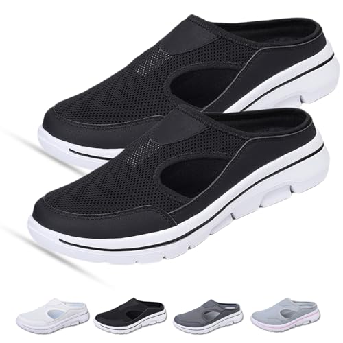 Donubiiu Footstep Pro - ergonorrnische Komfort-Schuhe, Artvive Orthopädische Schuhe, Orthopädische Komfortschuhe Für Frauen, Bequeme Schuhe Zur Für Damen Herren (Schwarz,42 EU) von Donubiiu