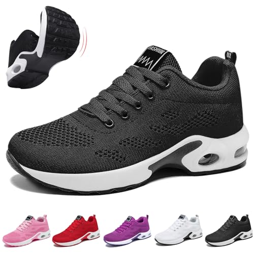 Donubiiu ReckNack- Ergonomischer Schmerzlinderungsschuh, Orthopädische Schuhe Damen, Orthoback Schuhe Damen, Atmungsaktive Damenorthopädische Schuhe (Schwarz,35 EU) von Donubiiu