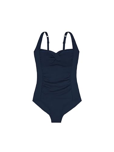 Dorina Fiji Sculpting Badeanzug Leicht Gepolstert, Drahtlos, Mittlere Kontrolle, Bauchformung, Gedrehte Details, Verstellbare Träger, Tintenblau Dorina Fiji Sculpting Badeanzug Leicht Gepolstert, Drahtlos, Mittlere Kontrolle, Bauchformung, Gedrehte Details, Verstellbare Träger, Tintenblau von Dorina