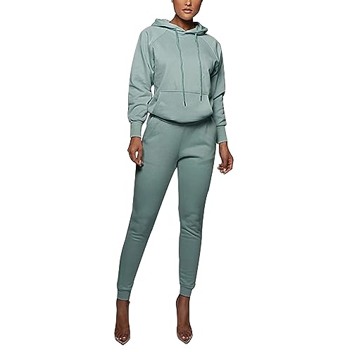 Dorjuli Damen-Jogginganzüge Große Größen, Elegant 2 Teiler Mode Hauskleidung Fitnessanzug Yoga Langarm Flauschige Jogginghose Loungewear Streetwear Hosenanzug für Running Yoga von Dorjuli