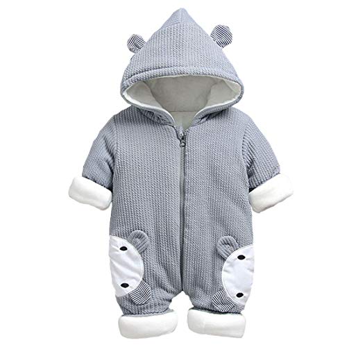 DorkasDE Baby Strampler Junge Mädchen Overall Jumpsuit Winter Babykleidung mit Kapuze von DorkasDE