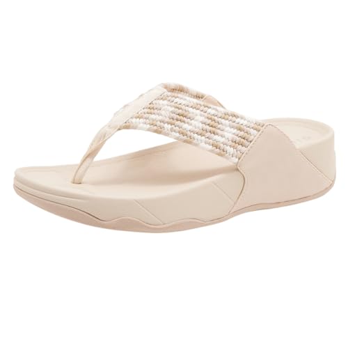 DorkasDE Damen Sandalen flip Flops Flach Zehentrenner Sommerschuhe Strandschuhe(Aprikose,EU35) von DorkasDE