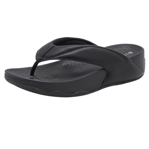 DorkasDE Damen Sandalen flip Flops Flach Zehentrenner Sommerschuhe Strandschuhe(Schwarz,EU40,Etikett41,Fulänge25,5cm) von DorkasDE