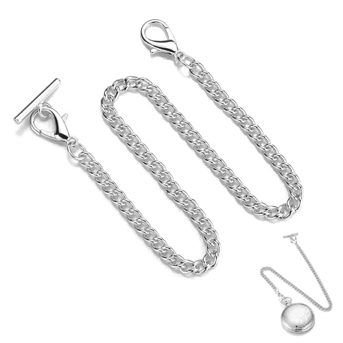 Taschenuhrkette mit T Bar,Taschenuhr Kette mit 2 Haken,Metall Taschenuhrkette,Weste Kette Uhr,Uhr Kette Link,Taschenuhrkette für Herren Damen,Uhrenkette Klassisch Taschenuhr Zubehör,Geschenke Herren Taschenuhrkette mit T Bar,Taschenuhr Kette mit 2 Haken,Metall Taschenuhrkette,Weste Kette Uhr,Uhr Kette Link,Taschenuhrkette für Herren Damen,Uhrenkette Klassisch Taschenuhr Zubehör,Geschenke Herren von Doukesh