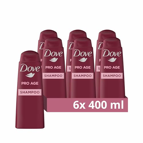 Dove Pro Age, reinigendes und vitalisierendes Shampoo, Haarpflege für Männer und Frauen, pflegt und befeuchtet das Haar, macht es weich und reinigt alle Frisuren und Farben, Großpackung (6 x 400 ml) von Dove