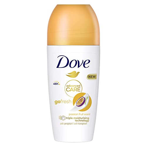 Dove Roll On Advanced Care Passion Fruit Deodorant, Antitranspirant, sanfte Formel mit dreifacher Feuchtigkeitsspendend, Schutz bis zu 48 Stunden, Deodorant für Damen und Herren, 50 ml von Dove