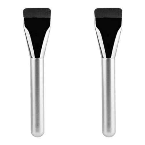 [2 stück] Foundation Pinsel Makeup Concealer Brush | Ultra Thin Foundation Brush | Puderpinsel für Flüssiger Fondation Damen | Make Up Pinsel Flach Gesichtsbürste | Beauty Geschenke für Frauen Mädchen von Dovxk