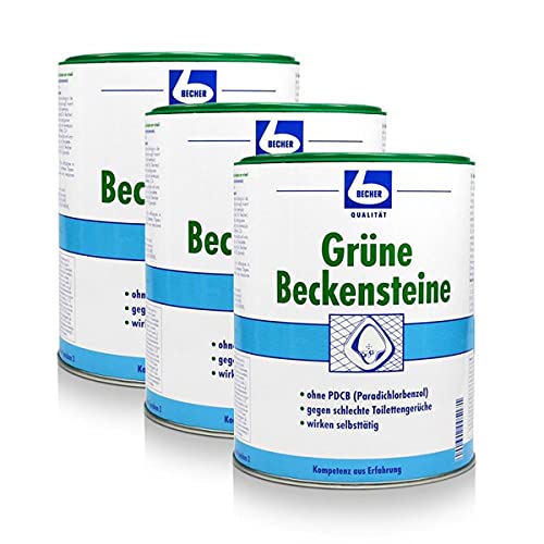 3x Dr. Becher Grüne Beckensteine für Urinale 35 stk. von Becher
