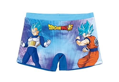 Dragon Ball Z Badeshorts für Jungen, Badehose für Kinder, Jungen Slips, Boxer-Badeanzug, Super Saiyan Badeshorts, Größe 4 Jahre, Dunkelblau von Dragon Ball Z