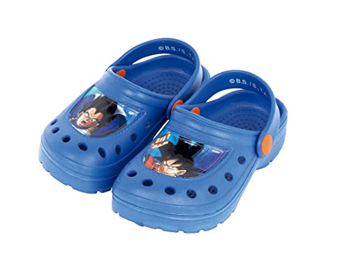 Dragon Ball Z Clogs für Jungen, Sandalen Goku und Super Saiyan, Sommersandalen, Größen EU 22 bis 33 (Dunkelblau, eu_Footwear_Size_System, Toddler, Men, Numeric_Range, medium, Numeric_32, Numeric_33) von Dragon Ball Z