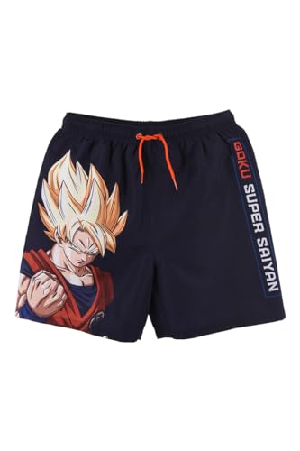 Dragon Ball Z Jungen Badeanzug, Super Saiyan Bermuda Badeshorts, Kinder Badehose, Größe 10 Jahre, Blau von Dragon Ball Z