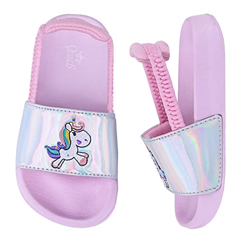 Dream QuanZhou Badelatschen Kinder Mädchen Badeschlappen Sommer Hausschuh Rutschfest und Leicht Strand Slippers Karikatur Dusch Badeschuhe Weiche Flache Strand Sandalen 21 Silber von Dream QuanZhou