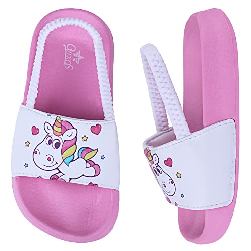 Dream QuanZhou Badelatschen Kinder Mädchen Badeschlappen Sommer Hausschuh Rutschfest und Leicht Strand Slippers Karikatur Dusch Badeschuhe Weiche Flache Strand Sandalen 22 Rosa von Dream QuanZhou