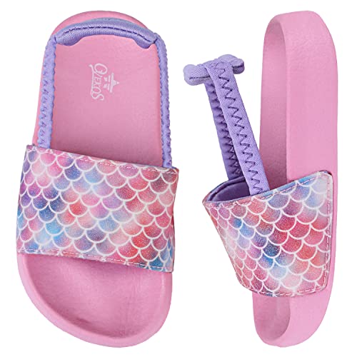 Dream QuanZhou Badelatschen Kinder Mädchen Badeschlappen Sommer Hausschuh Rutschfest und Leicht Strand Slippers Karikatur Dusch Badeschuhe Weiche Flache Strand Sandalen 22 Rosa von Dream QuanZhou