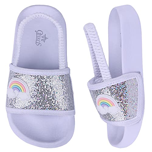 Dream QuanZhou Badelatschen Kinder Mädchen Badeschlappen Sommer Hausschuh Rutschfest und Leicht Strand Slippers Karikatur Dusch Badeschuhe Weiche Flache Strand Sandalen 26 Weiß von Dream QuanZhou