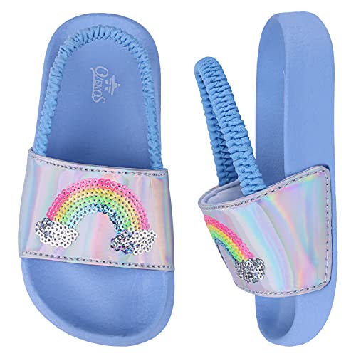 Dream QuanZhou Badelatschen Kinder Mädchen Badeschlappen Sommer Hausschuh Rutschfest und Leicht Strand Slippers Karikatur Dusch Badeschuhe Weiche Flache Strand Sandalen 22 Blau von Dream QuanZhou