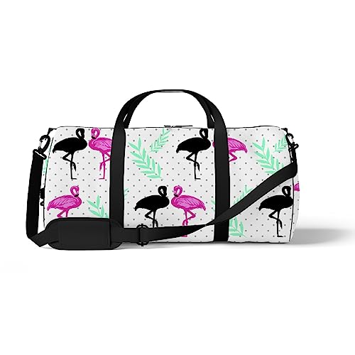 Sporttasche, Fitnessstudio, Tragetasche, Flamingo, Vögel, tropische Punkte, Reisetasche, Wochenendtasche, Fitness, Schultertasche, Rucksack, Color313, medium size, Reisetasche von DreamBay