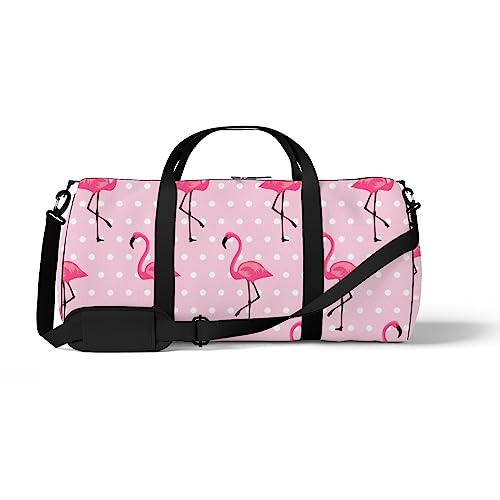 Sporttasche, Sporttasche, Fitness-Tragetasche, Pink, Flamingo, gepunktet, Tier-Schultertasche, Rucksack, Wochenendtasche, Fitness-Reisetasche, Color753, medium size, Reisetasche von DreamBay