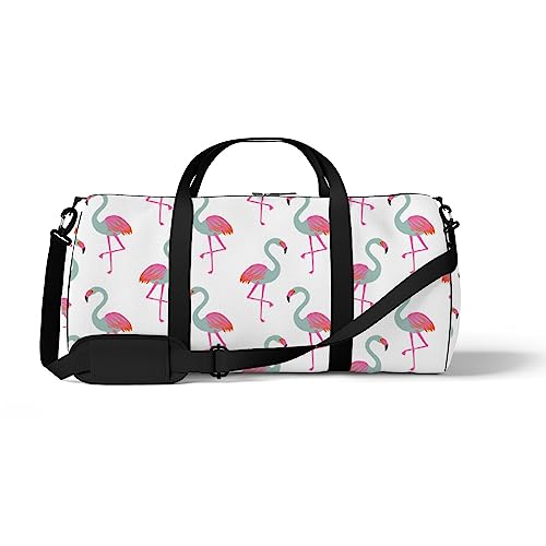 Sporttasche, Sporttasche, Flamingo, Vögel, tropisch, Rosa, Grün, Schultertasche, Rucksack, Wochenendtasche, Fitnesstasche, Reisetasche, Color303, medium size, Reisetasche von DreamBay