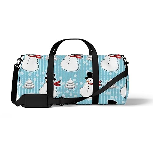 Sporttasche, Sporttasche, Schneemann, blau, Reisetasche, Wochenendtasche, Fitness, Schultertasche, Rucksack, Farbe: 46, medium size, Reisetasche von DreamBay