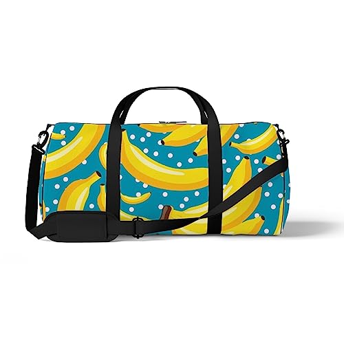 Sporttasche, Sporttasche, Tragetasche, gepunktet, Bananen, Früchte, Schultertasche, Rucksack, Wochenendtasche, Fitnesstasche, Reisetasche, Color420, medium size, Reisetasche von DreamBay