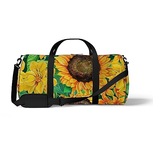 Sporttasche, Turnbeutel, Vintage-Stil, Sonnenblumen, florales Ölgemälde, Wochenendtasche, Fitness-Seesack, Schultertasche, Rucksack, Reisetasche, Color593, medium size, Reisetasche von DreamBay