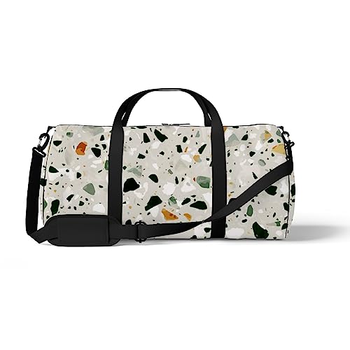 Sporttasche Sporttasche Gym Tote Marmor Stein Grab Natur Polka Dots Sling Schultertasche Rucksack Wochenende Tote Fitness Duffel Reisetasche, Color225, medium size, Reisetasche von DreamBay