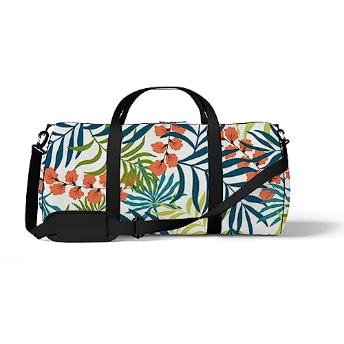 Sporttasche Sporttasche Gym Tote Tropische Palmblätter Grün Sommer Blumen Blumen Wochenende Tote Fitness Duffel Sling Schultertasche Rucksack Reisetasche, Color347, medium size, Reisetasche von DreamBay