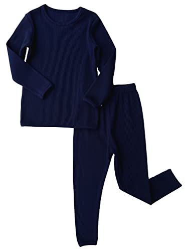 DreamBuy 20 Farben Gerippter Pyjama/Trainingsanzug/Loungewear Unisex Jungen und Mädchen Pyjamas Babykleidung Pyjamas für Frauen und Herren Pyjamas (9-10 Jahre, Oxford Blau) von DreamBuy