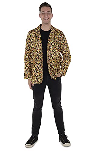 Dress Up America Herren Adult Assorted Emoji Jacket Kostüme, Mehrfarbig (Multicolor), Groß (Taille: 112-122 Höhe: 168-173 cm Schritthöhe: 79-84 cm) von Dress Up America