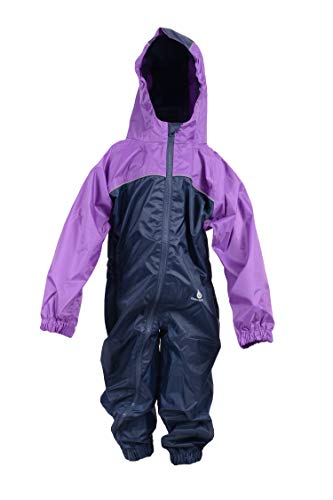 Dry Kids Regenanzug für Kinder - Marineblau/Lila 3/4 Jahre von Dry Kids