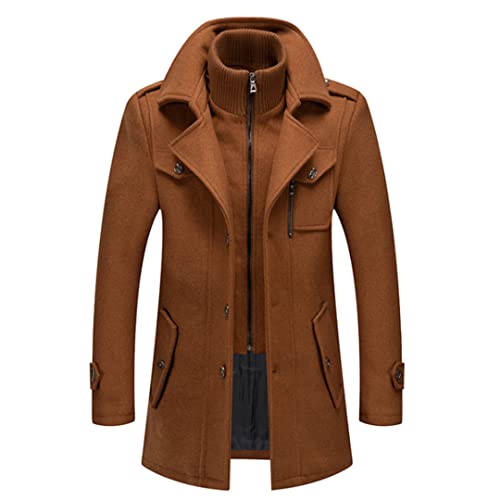 Modische Winterjacke für Herren, Doppelkragen, Wollmäntel, britischer Stil, langer Trenchcoat, dicke Wolle, Oberbekleidung von Dsimilarl