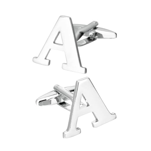 Dsnyu Manchettenknoepfe Herren Buchstabe, Cufflinks for Men Wedding Silber Buchstabe N Hemd Anzug Schmuck mit Geschenkbox Dsnyu Manchettenknoepfe Herren Buchstabe, Cufflinks for Men Wedding Silber Buchstabe N Hemd Anzug Schmuck mit Geschenkbox von Dsnyu