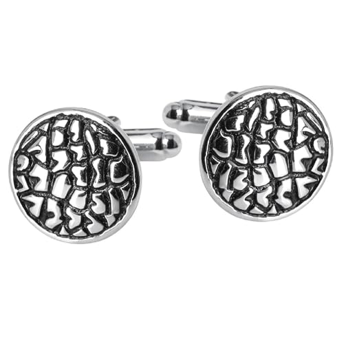 Dsnyu Manchettenknoepfe Herren Schwarz, Cufflinks Shirt for Men Runde Textur Hemd Anzug Schmuck für Geburtstag Hochzeit Dsnyu Manchettenknoepfe Herren Schwarz, Cufflinks Shirt for Men Runde Textur Hemd Anzug Schmuck für Geburtstag Hochzeit von Dsnyu