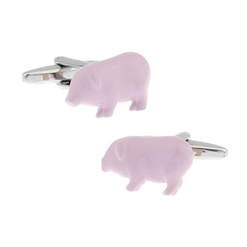 Manchettenknoepfe Herren Rosa, Cufflinks for Men Schwein Hemd Anzug Schmuck für Geburtstag Hochzeit von Dsnyu