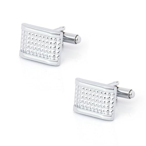 Manschettenknöpfe Herren Silber, Manschettenknöpfe Rechteckiges Muster Hemd Anzug Damen Schmuck für Geburtstag Hochzeit Manschettenknöpfe Herren Silber, Manschettenknöpfe Rechteckiges Muster Hemd Anzug Damen Schmuck für Geburtstag Hochzeit von Dsnyu