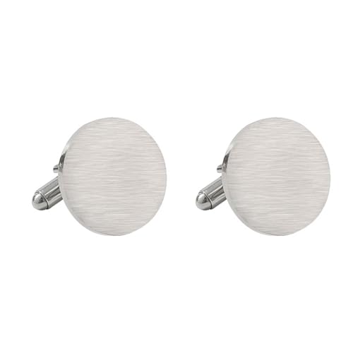Dsnyu Manschettenknöpfe Silber, Manschettenknöpfe für Herren Rund Gebürstet Legierung Hochzeit Schmuck für Hemd mit Geschenkbox Dsnyu Manschettenknöpfe Silber, Manschettenknöpfe für Herren Rund Gebürstet Legierung Hochzeit Schmuck für Hemd mit Geschenkbox von Dsnyu