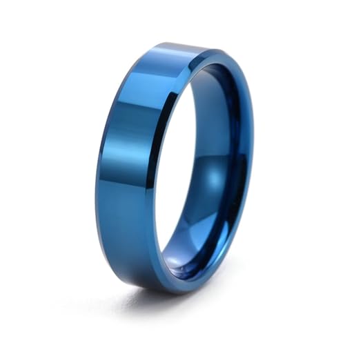 Ring Mann 52, Ring Mann Blau Einfach Damen Schmuck 6mm Breit Wolfram Cool Jahrestag Geschenk von Dsnyu